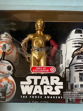 NWT StarWars The Force Awakens Droid Pack C-3PO BB-8 + RO-4LO Collectors Edition